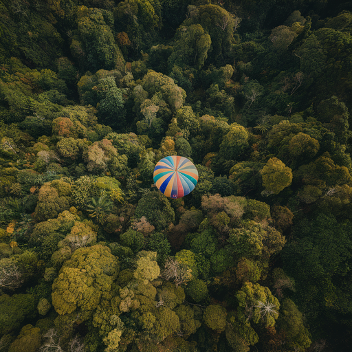 A Serene Journey Above the Emerald Canopy