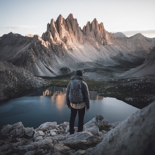 Solitude and Majesty: A Hiker Finds Peace Amidst the Mountains