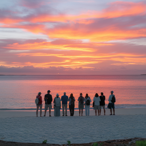 Sunset Serenity on a Pristine Beach