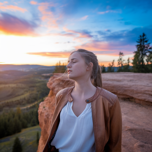 Sunset Serenity: Finding Peace on the Clifftop