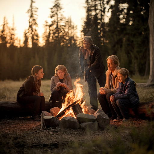 Warmth and Togetherness by the Campfire