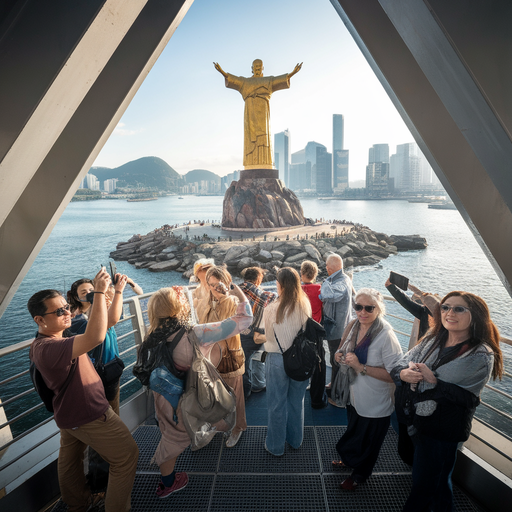 Awe-Inspiring View: Tourists Witness the Majesty of Christ the Redeemer