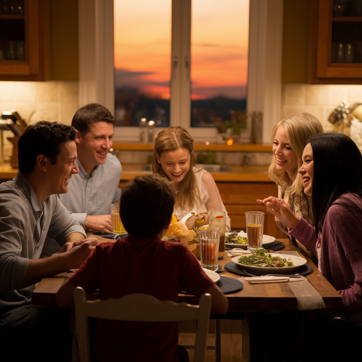 Sunset Dinner: A Family’s Moment of Joy and Togetherness