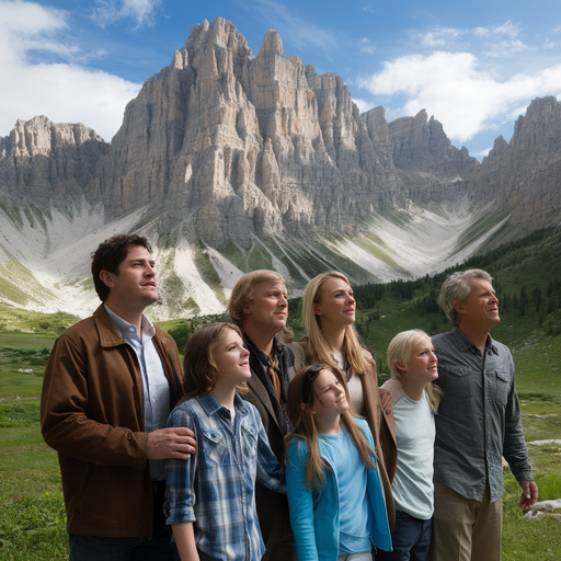 Awe-Inspiring Mountain View Captures a Family’s Joy