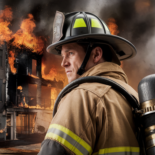 Firefighter Faces the Flames: A Moment of Courage