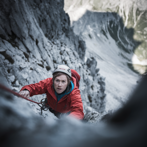 Facing the Cliff: A Climber’s Determined Ascent