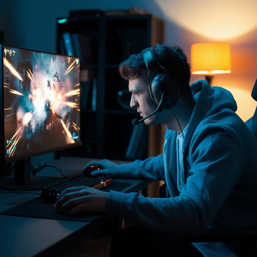 Lost in the Game: A Gamer’s Night of Intense Focus