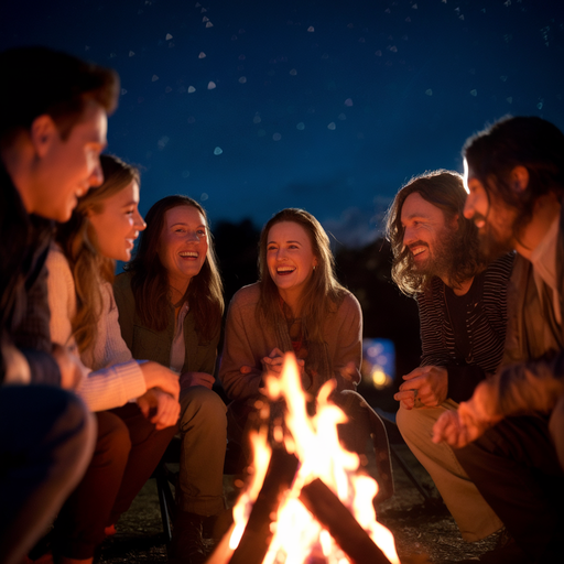 Campfire Camaraderie: A Night of Laughter and Friendship