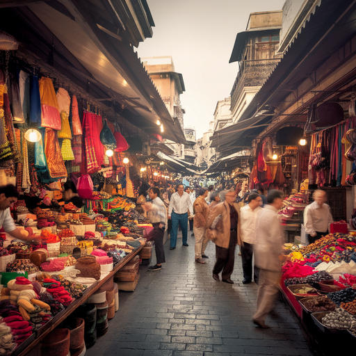 A Symphony of Colors and Chaos: Life on an Indian Market Street