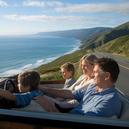 Chasing the Sunset in a Classic Ride