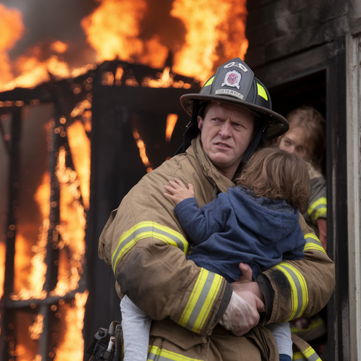 Heroic Firefighter Rescues Child From Burning Building