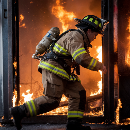 Firefighter Braves Blazing Inferno