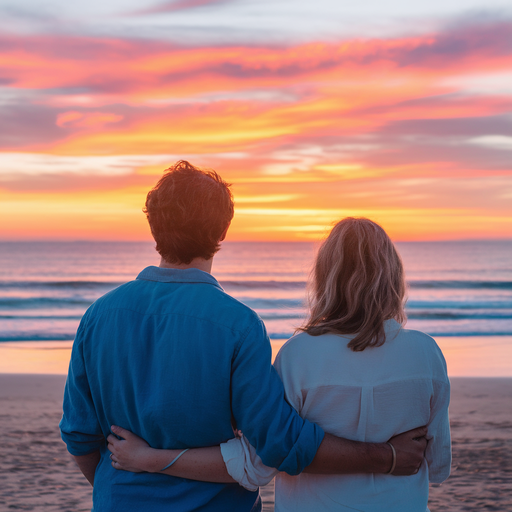 Sunset Romance on the Beach