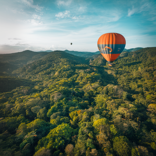 Tranquil Flight Over a Lush Forest