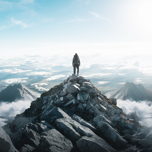 Conquering the Clouds: A Hiker’s Moment of Inspiration