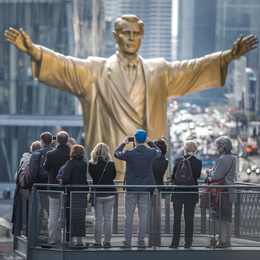 Golden Embrace: Awe and Curiosity in the City