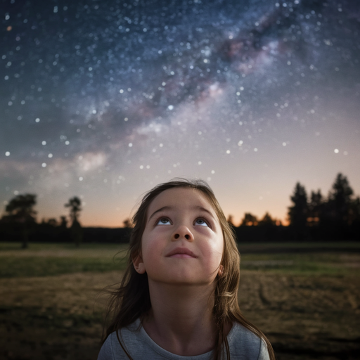 Lost in the Milky Way: A Child’s Wonder Under the Stars