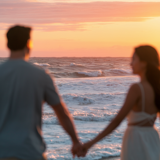 Silhouettes of Love at Sunset