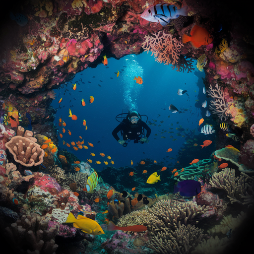 Dive into a World of Wonder: A Scuba Diver Explores Vibrant Coral Reefs