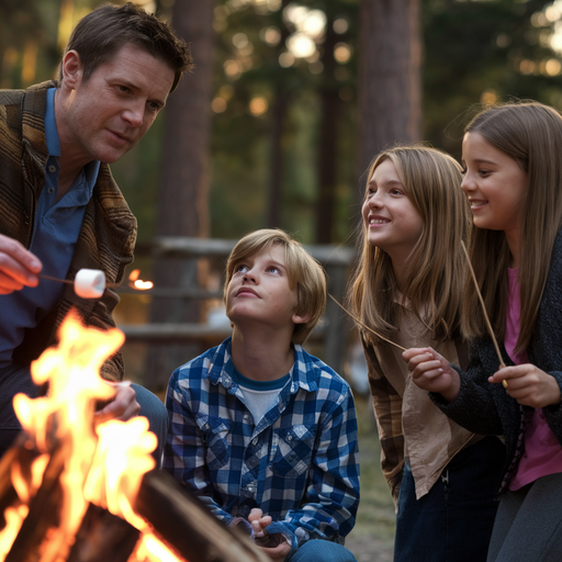 Campfire Magic: A Family’s Cozy Night Under the Stars