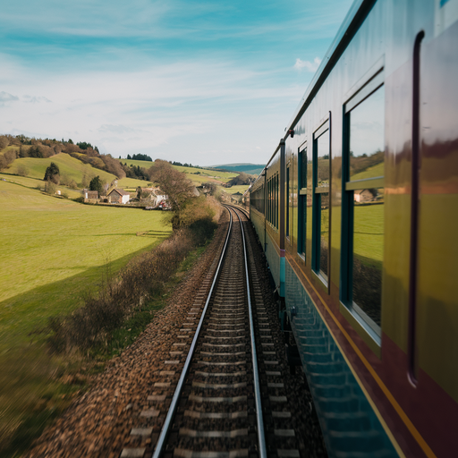 Tranquil Journey Through Rolling Green Fields