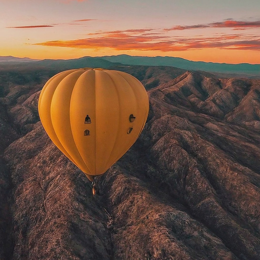 Serene Sunset Flight Over the Desert