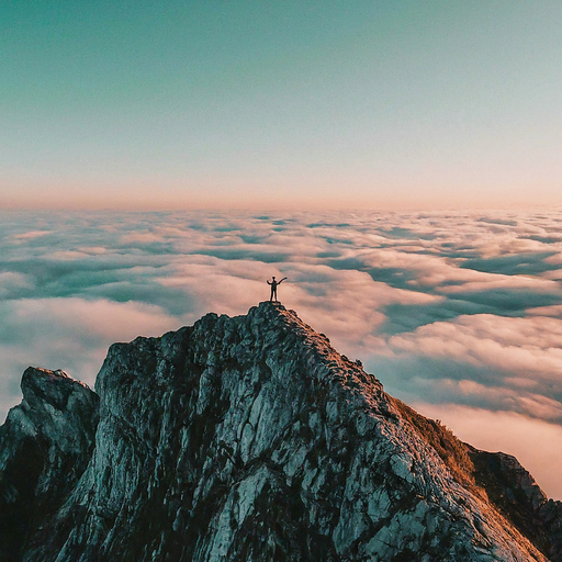 A Moment of Solitude Amidst the Clouds