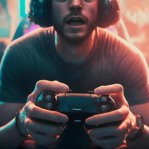 In the Zone: Gamer’s Intensity Under Neon Lights