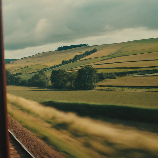 Tranquil Journey Through Rolling Hills