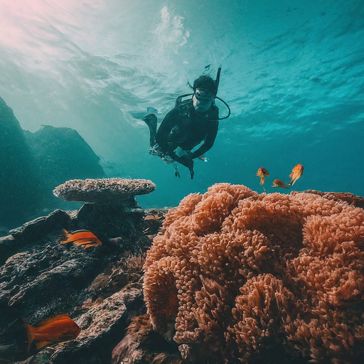 Exploring the Depths: A Scuba Diver’s Serene Journey