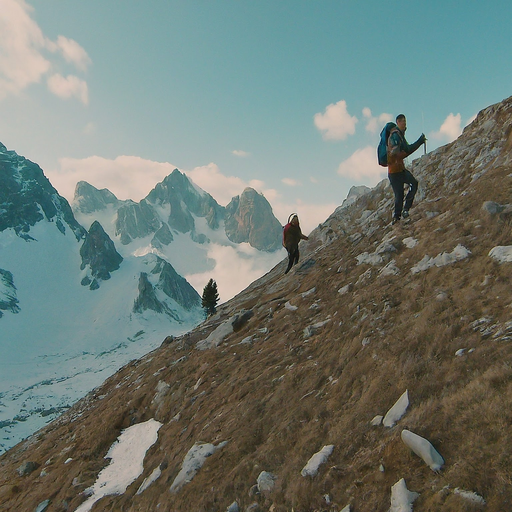 Conquering the Peaks: A Serene Hike Through Majestic Mountains