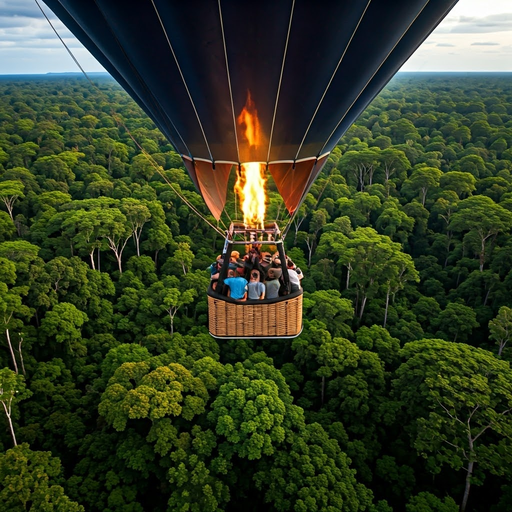 Soaring Above the Sunset: A Hot Air Balloon Adventure