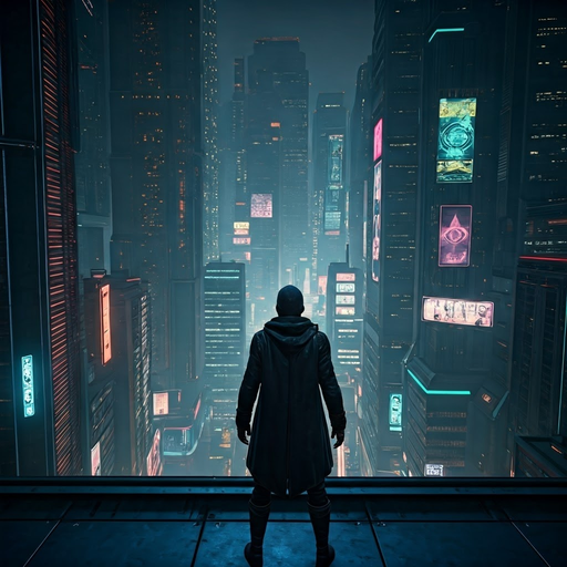 Lost in the Neon Labyrinth: A Cyberpunk Dream