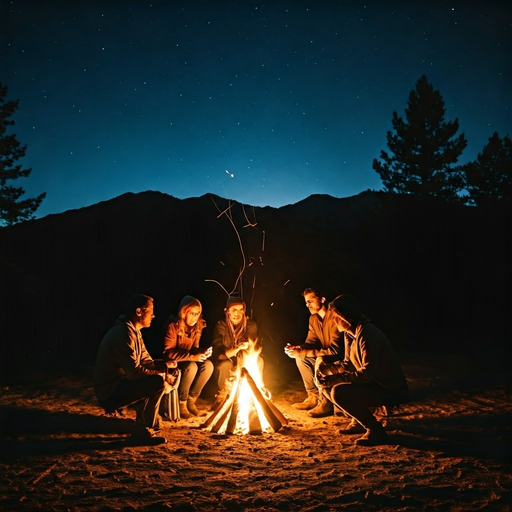 Campfire Nights Under a Starry Sky