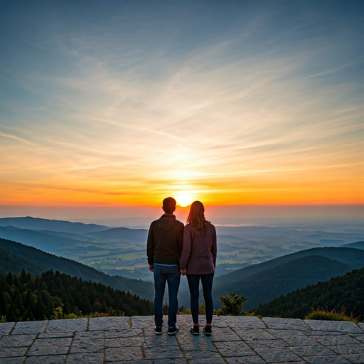 Sunrise Romance on the Mountaintop