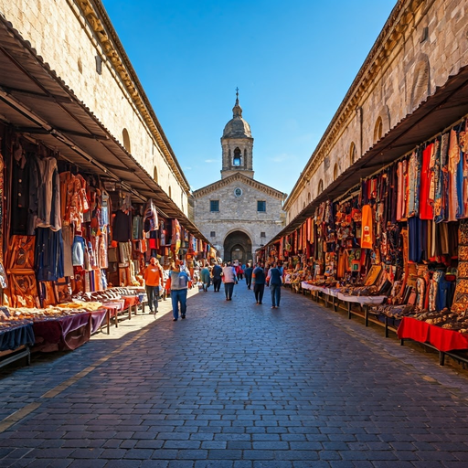 A Cobblestone Path to History: Vibrant Market Leads to Majestic Church