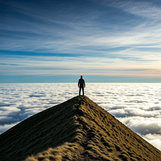 A Moment of Serenity on the Mountaintop