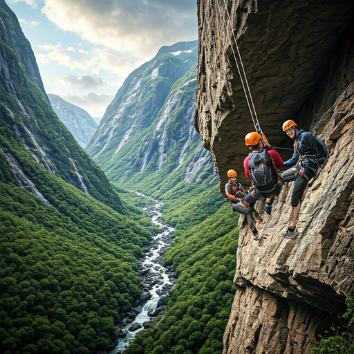 Hanging on the Edge: Climbers Conquer a Breathtaking Descent