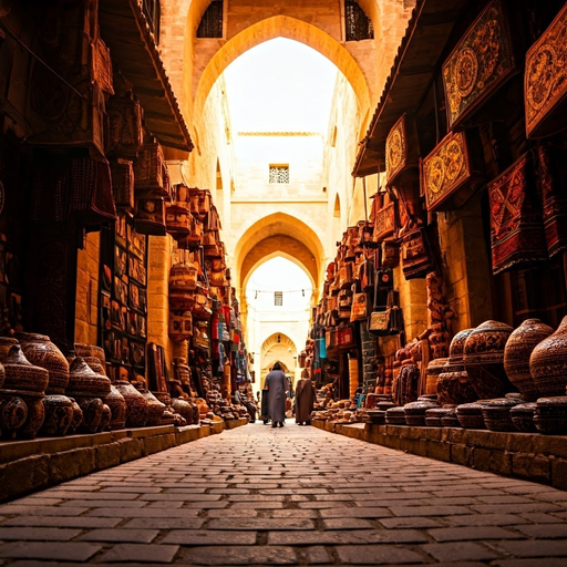 Lost in the Labyrinth of Color: A Mystical Market Alley