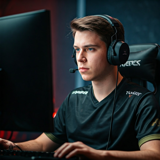 Focused and Determined: Gamer Prepares for the Challenge