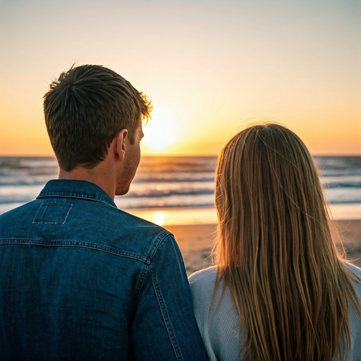 Silhouettes of Love at Sunset