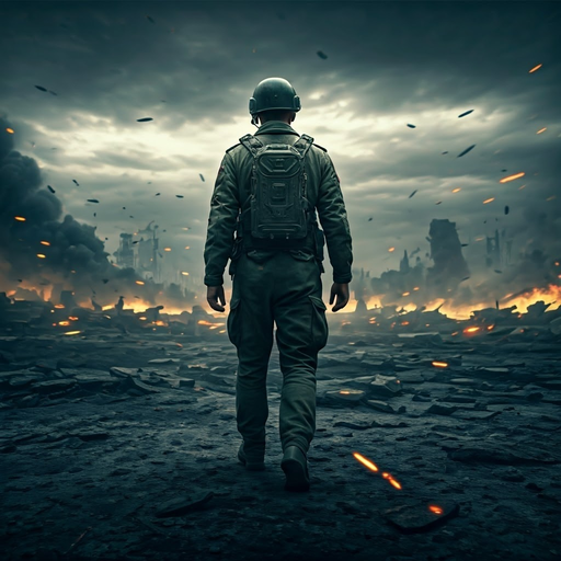 A Soldier’s Lonely Walk Through the Ashes