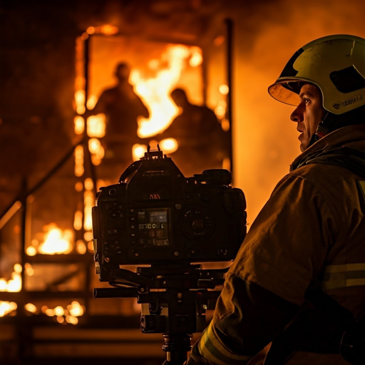 Through the Firefighter’s Lens: A Dramatic Glimpse into a Burning Building