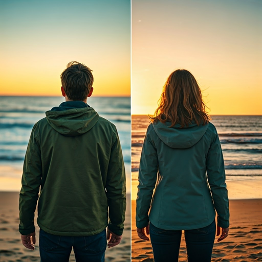 Silhouettes of Tranquility: Sunset on the Beach