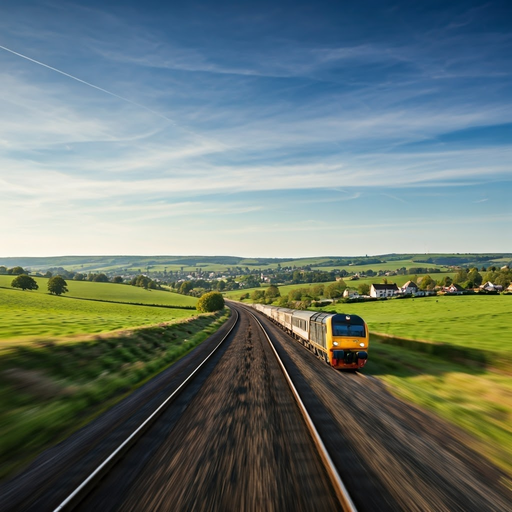 Racing Through the Countryside: A Train’s Journey of Hope