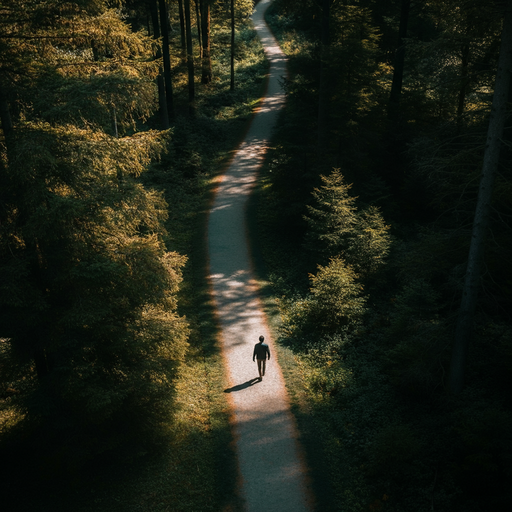 Lost in the Dappled Light: A Solitary Walk Through the Woods