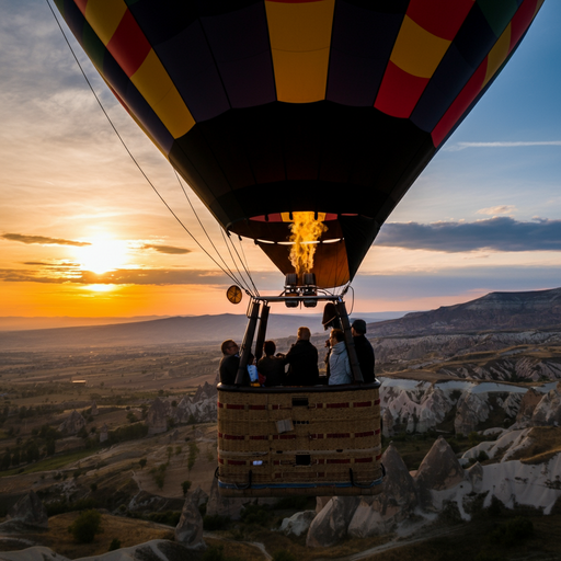 Sunrise Adventure: Soaring Above the World in a Hot Air Balloon