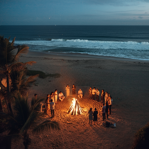 Bonfire Night on the Beach: Cozy and Relaxed