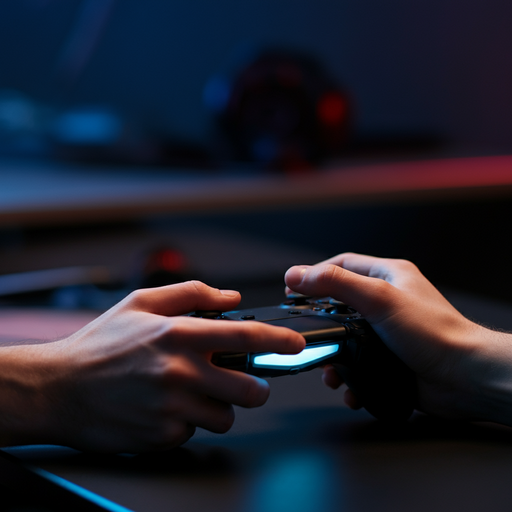 The Blue Light of Focus: A Gamer’s Intensity