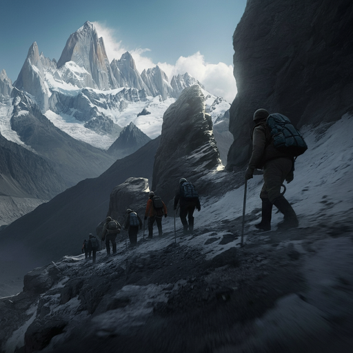 Conquering the Summit: Hikers Brave the Snowy Pass